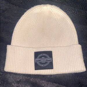 PrettyLittleThing Cream Beanie